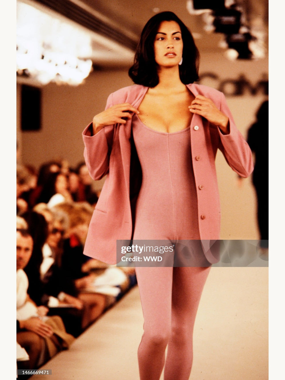 Calvin Klein Collection Spring 1992 Pink Jacket & Skirt Set