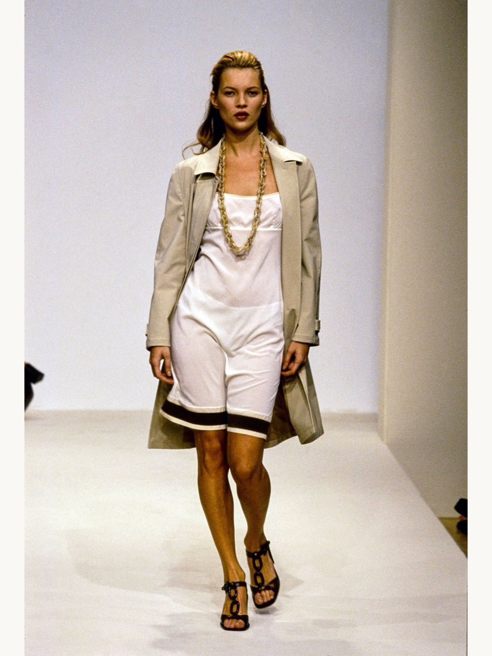 Prada Spring 1996 Beige Nylon "Box" Coat