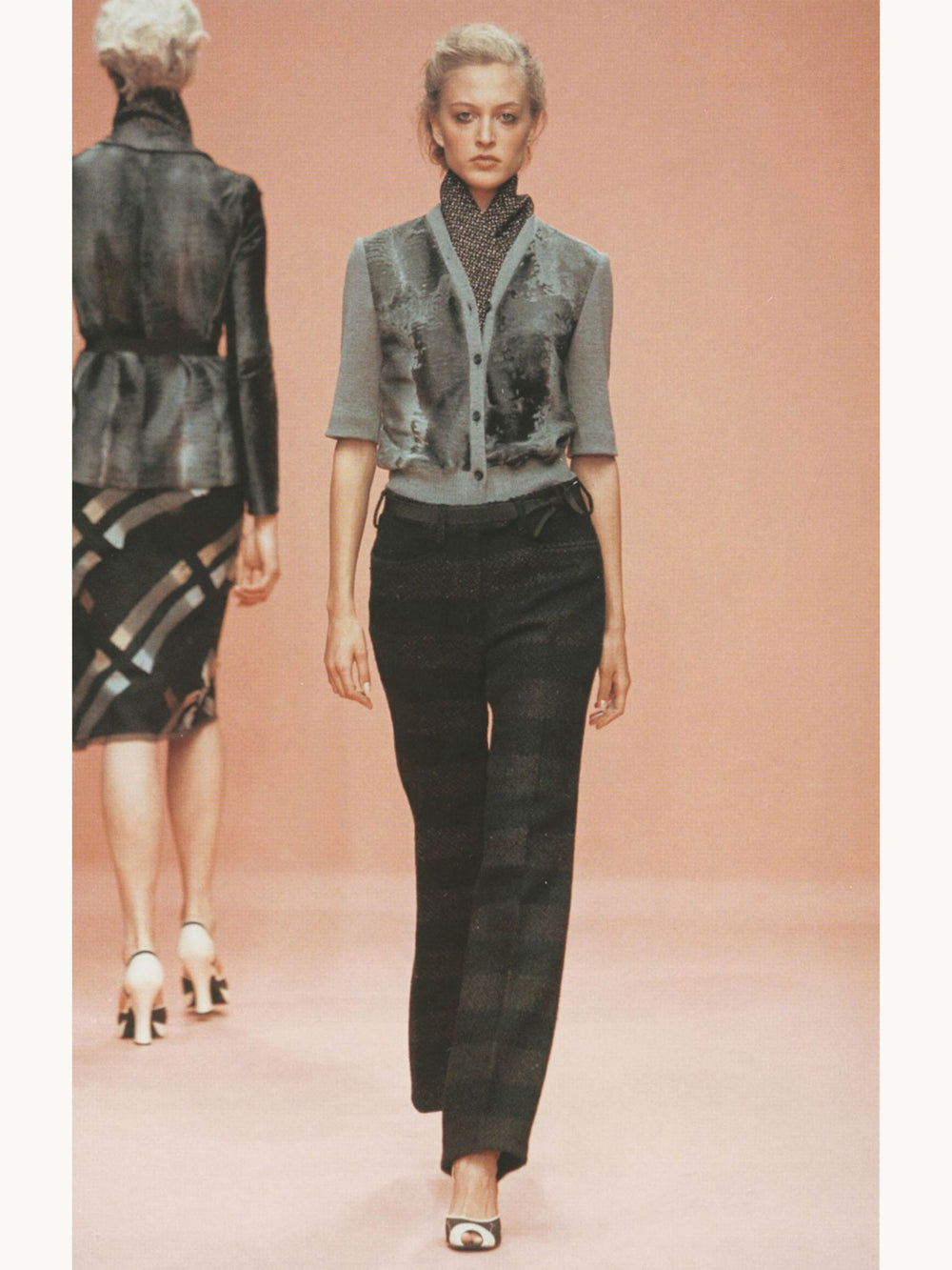 Prada Fall 2000 Brown & Black Striped Wool Pants