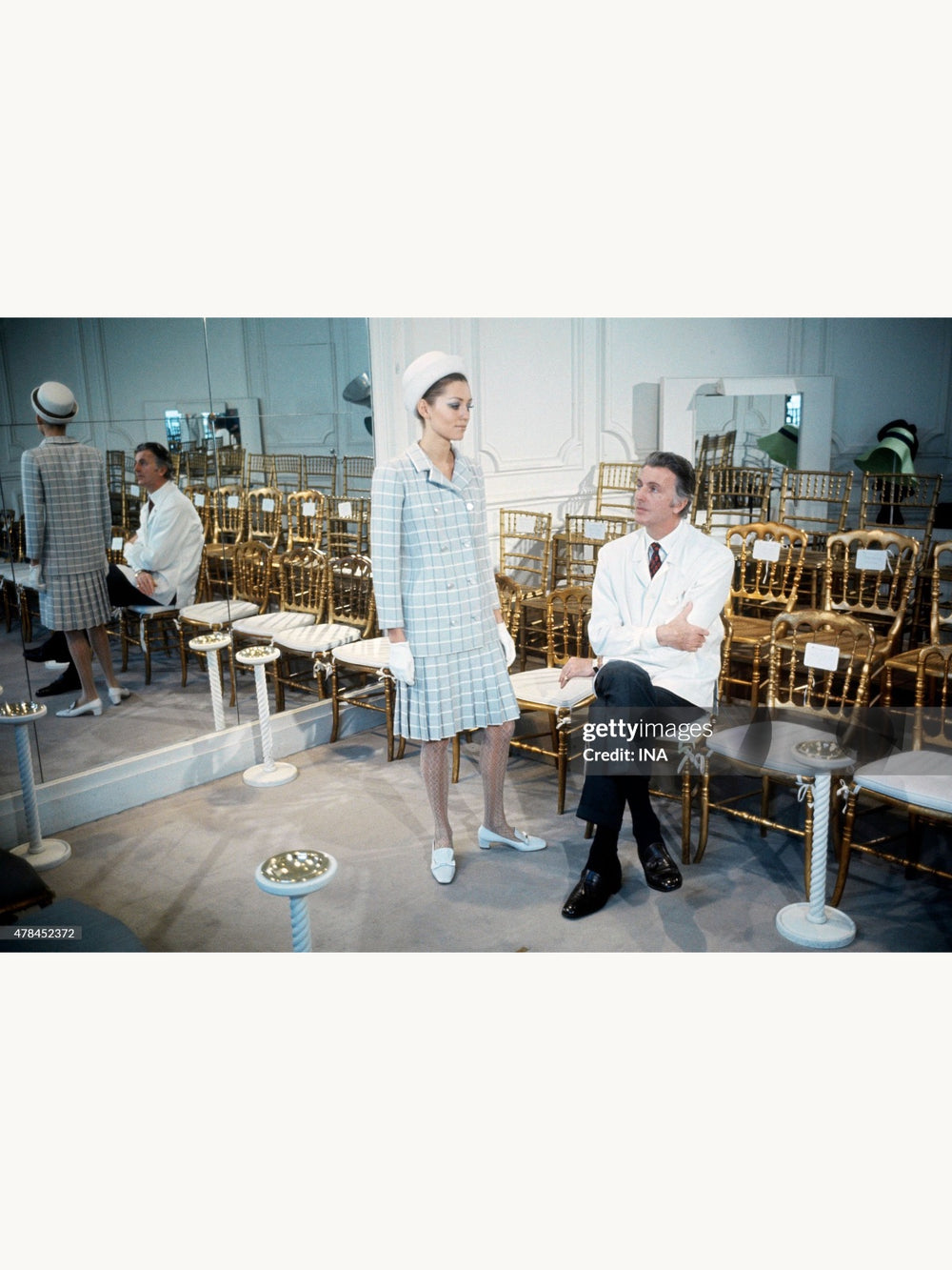 Givenchy HAUTE COUTURE Spring 1969 Baby Blue Tweed Jacket