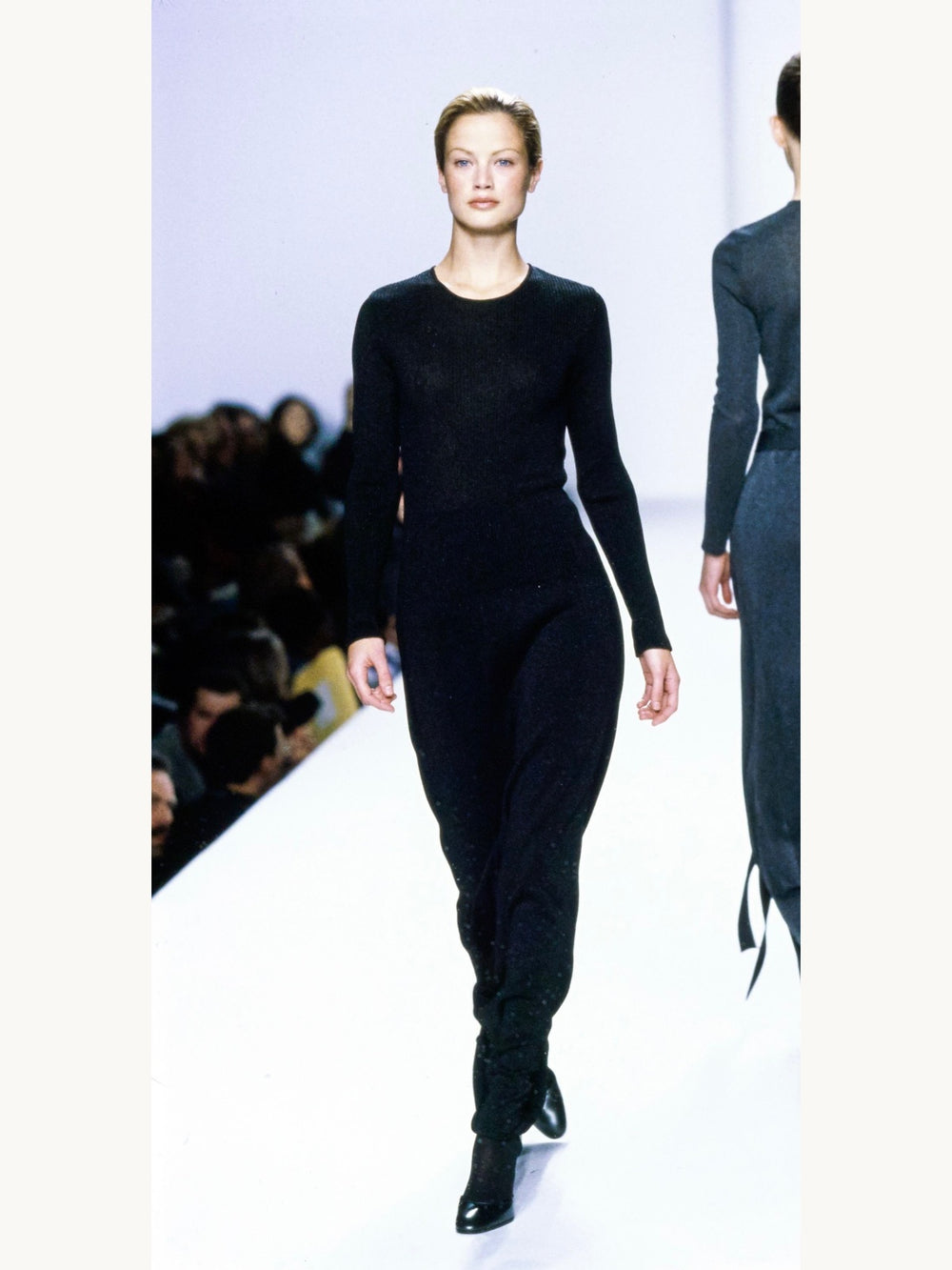 Calvin Klein Collection Fall 1996 Brown Jersey Maxi Dress