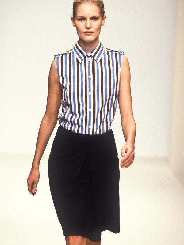 Prada Spring 1996 Striped Button Top