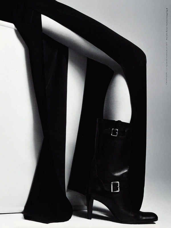 Calvin Klein Collection Fall 2001 Leather Motorcycle Boots