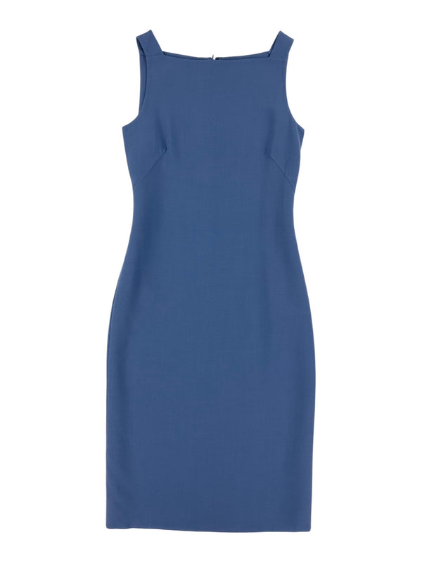 Calvin Klein Collection 1990s Cornflower Blue Sheath Dress