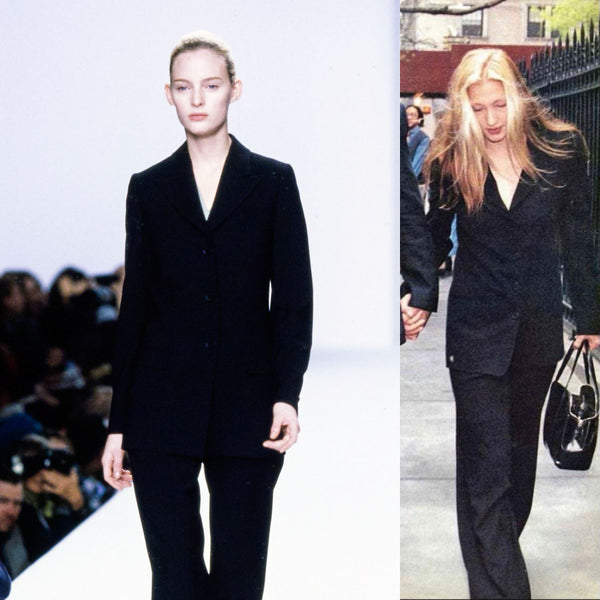 Calvin Klein Collection Fall 1996 Black Wool Jacket ASO Carolyn Bessette