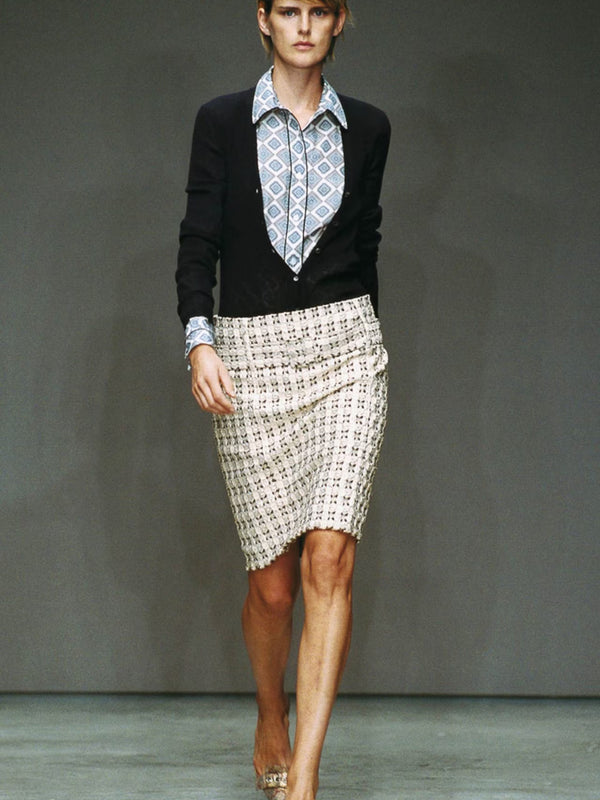 Prada Spring 2002 Brocade Mini Skirt