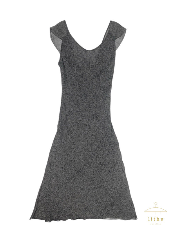 Calvin Klein Collection Spring 1993 Organic Print Dress