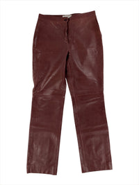Calvin Klein Collection Fall 2001 Red Calfskin Leather Pants