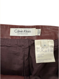 Calvin Klein Collection Fall 2001 Red Calfskin Leather Pants
