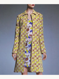 Prada Spring 1996 Tile Print Coat