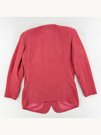 Calvin Klein Collection Spring 1992 Pink Collarless Silk Blazer