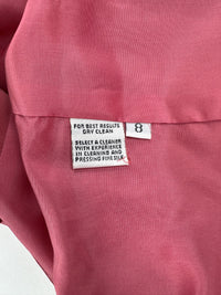 Calvin Klein Collection Spring 1992 Pink Collarless Silk Blazer