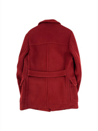 Prada Fall 1996 Mens Red Wool Coat | Vintage 1990s