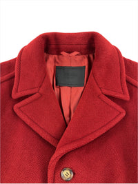 Prada Fall 1996 Mens Red Wool Coat | Vintage 1990s
