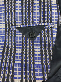 Prada Spring 2008 Mens Blue Fairy Print Silk Coat | Vintage 2000s