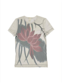 Vivienne Tam Spring 1999 Lotus Print Mesh Top | Vintage 1990s Carrie Bradshaw
