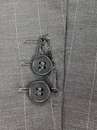Calvin Klein Collection Fall 1996 Pinstripe Charcoal Grey Wool Suit | Vintage 1990s