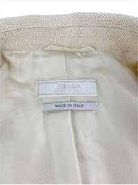 Prada Spring 2001 White Viscose Jacket | Vintage 2000s