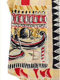 Prada Spring 2004 Milan Postcard Print Cotton Sleeveless Top | Vintage 2000s