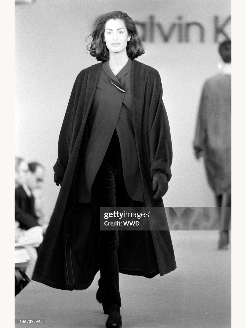 Calvin Klein Collection Fall 1991 Black One-Button Jacket