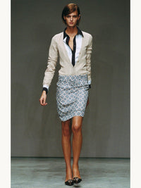 Prada Spring 2002 Tile Pattern Print Cotton Pants