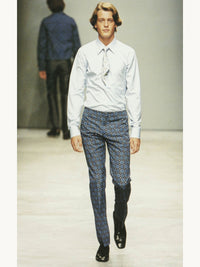 Prada Spring 2002 Tile Pattern Print Cotton Pants