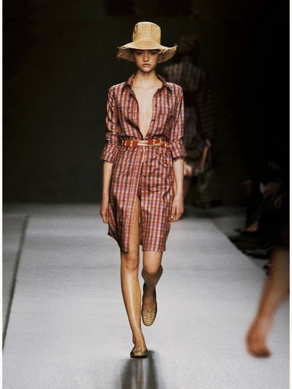 Prada Spring 2004 Plaid Shirt Dress