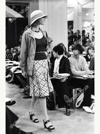 Yves Saint Laurent Spring 1973 Lattice Print Pleated Skirt