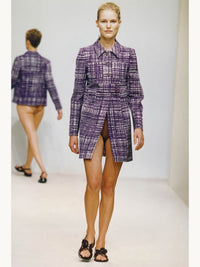 Prada Spring 1996 Purple Tweed Print Top