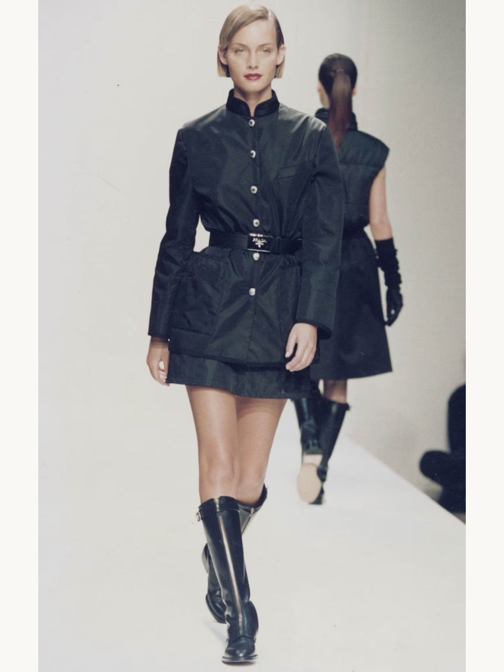 Prada Fall 1994 Micro Mini Nylon Skirt