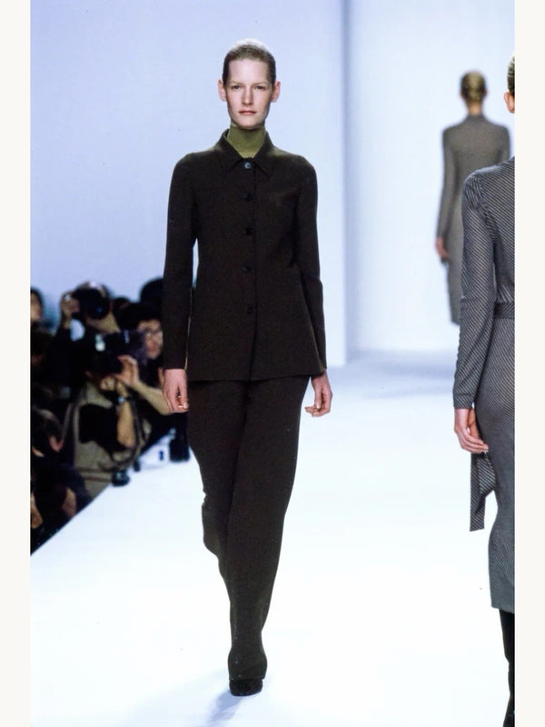 Calvin Klein Collection Fall 1996 Black Wool Crepe Jacket