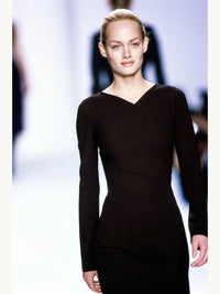 Calvin Klein Collection Fall 1996 Brown Jersey Maxi Dress