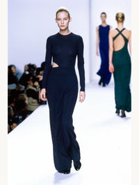 Calvin Klein Collection Fall 1996 Brown Jersey Maxi Dress