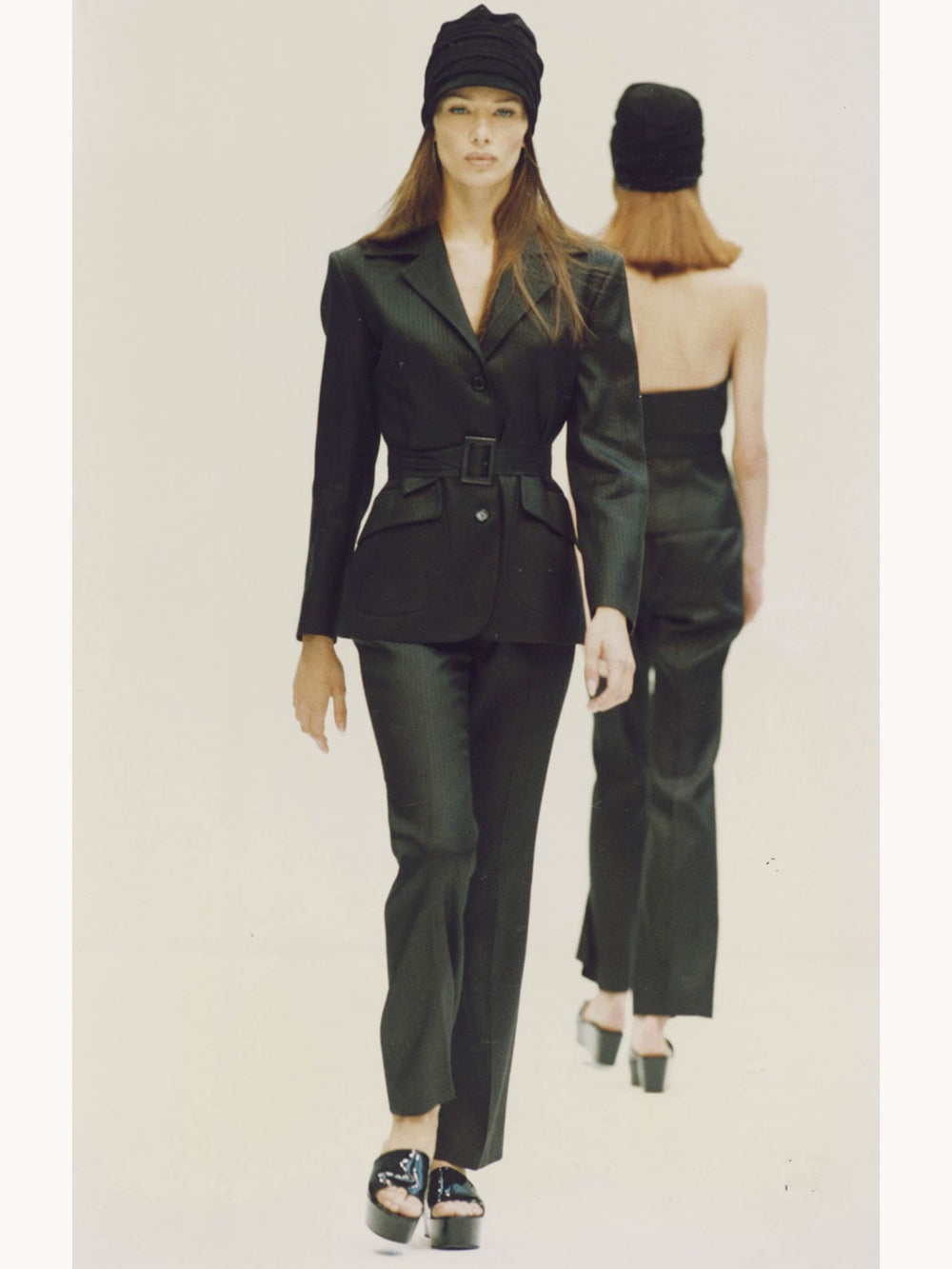 Prada Spring 1993 Textured Viscose Trouser Suit