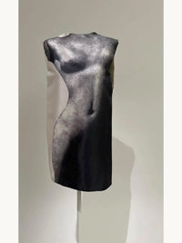 Lanvin Spring 2013 Tromp L'oeil Statue Print Silk Dress