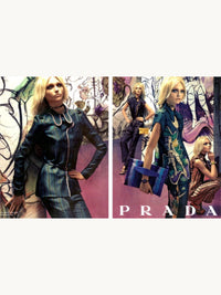 Prada Spring 2008 'Fairy' Orange & Pink Wavy Print Silk Top