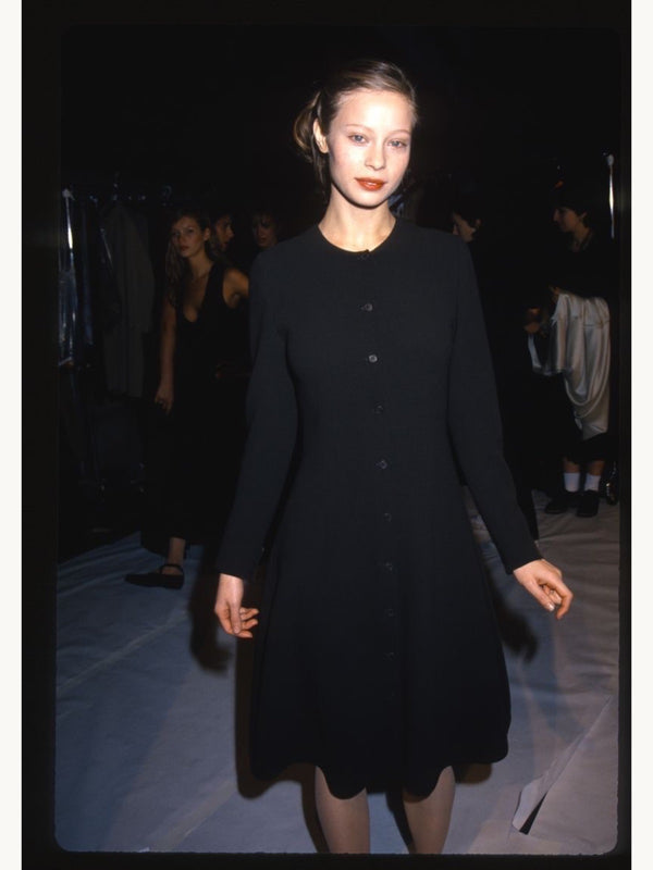 Calvin Klein Collection Fall 1994 Long Sleeve Button Up Dress