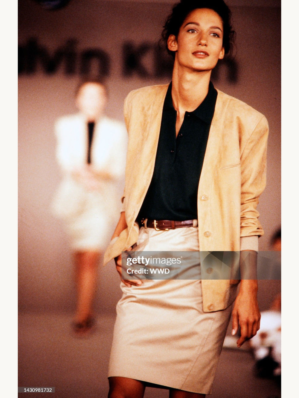Calvin Klein Collection Spring 1990 Suede Bomber Jacket