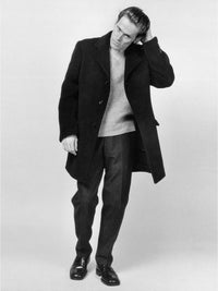 Prada Fall 1996 Mens Red Wool Coat | Vintage 1990s