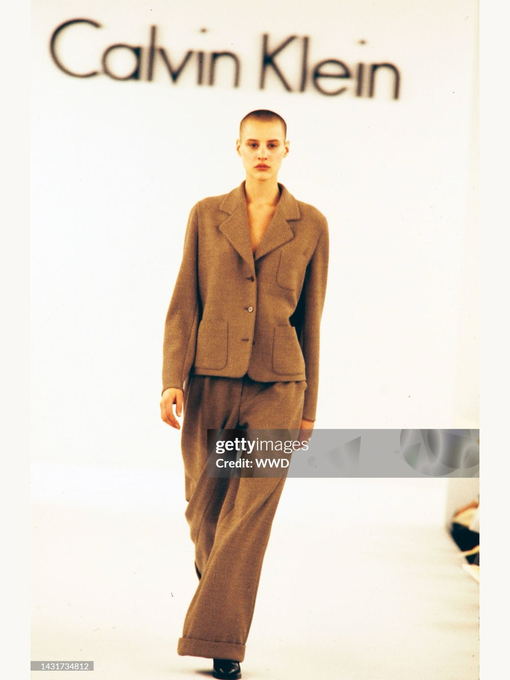 Calvin Klein Collection Fall 1993 Textured Wool Trousers