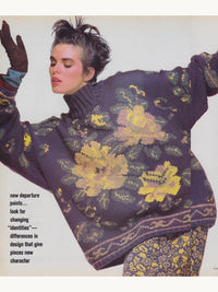 Jean Paul Gaultier Equator Fall 1984 Floral Sweater Knit Pants