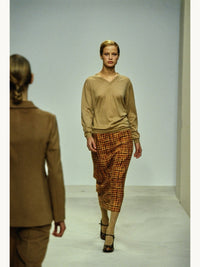 Prada Fall 1996 Tweed Midi Skirt