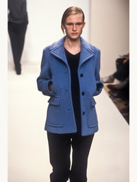 Prada Fall 1996 Mens Red Wool Coat | Vintage 1990s