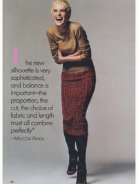 Prada Fall 1996 Tweed Midi Skirt