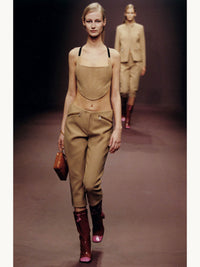 Prada Fall 1999 Camel Wool Cropped / Capri Pants
