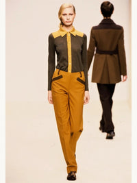 Prada Fall 1996 Contrast Olive Green Nylon Tech Pants