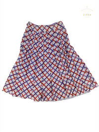 Yves Saint Laurent Spring 1973 Lattice Print Pleated Skirt
