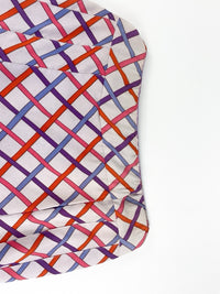 Yves Saint Laurent Spring 1973 Lattice Print Pleated Skirt