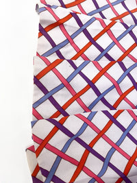 Yves Saint Laurent Spring 1973 Lattice Print Pleated Skirt