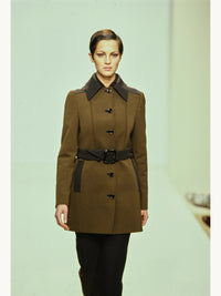 Prada Fall 1996 Contrast Olive Green Nylon Tech Pants